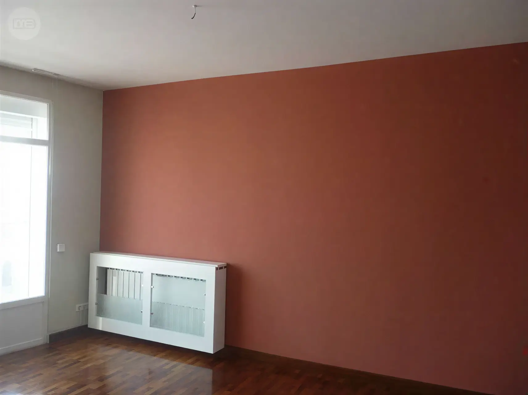 Pared de acento en color en vivienda, pintura interior realizada por Pintor en Cartagena
